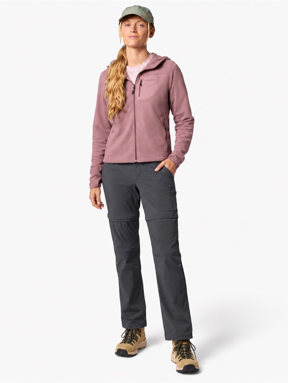 Marmot Women’s Convertible Hiking Pants Graphite Gray Shorts Nylon Stretch 709